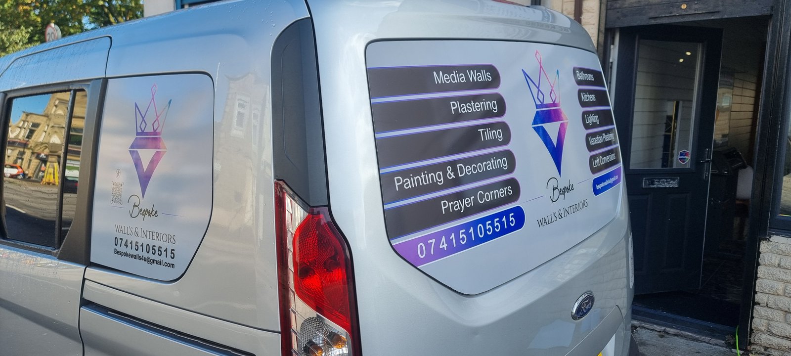 Bespoke Walls & Interiors van — Bury Van Signs job