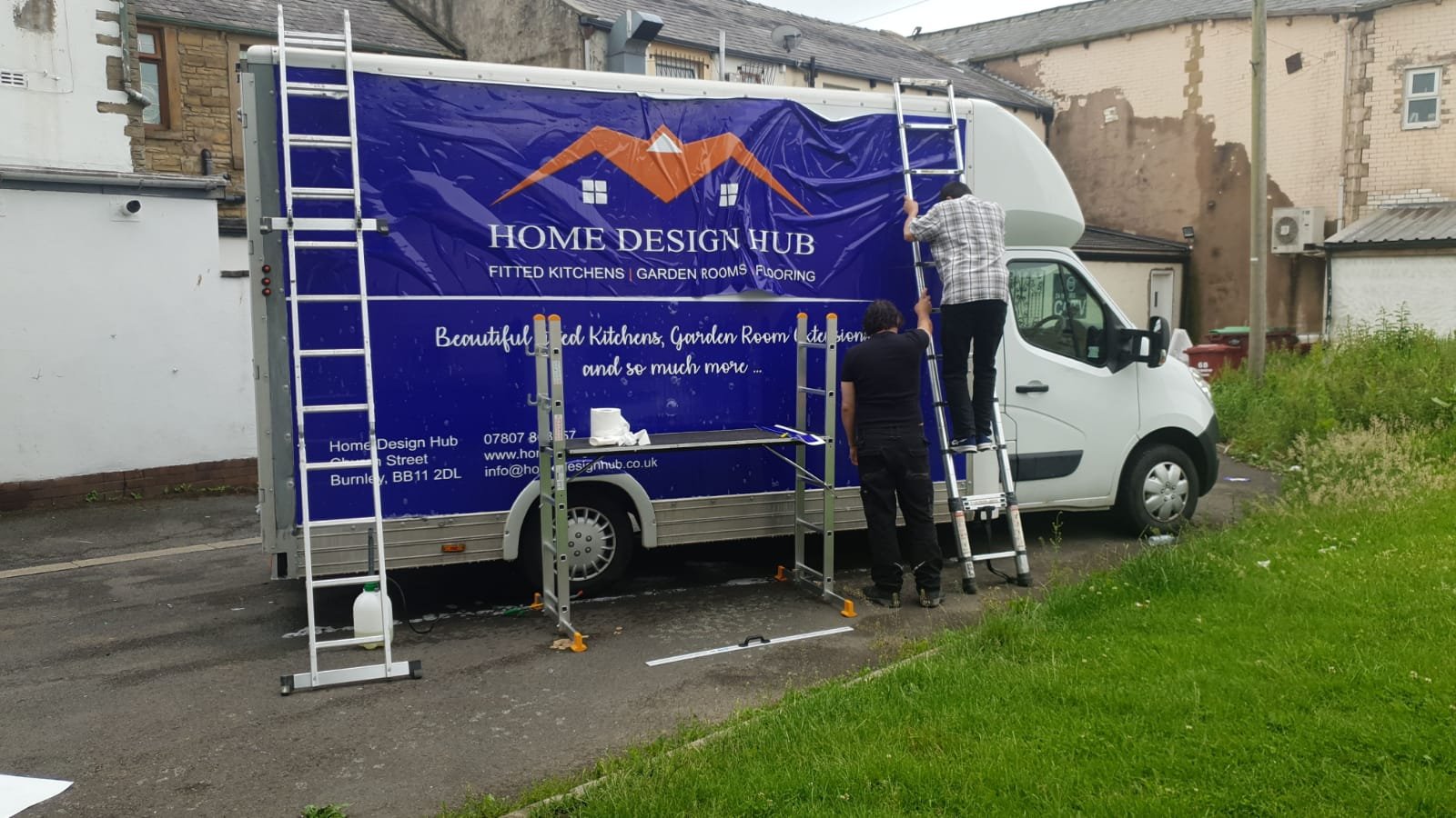 Home Design Hub van — Bury Van Signs job